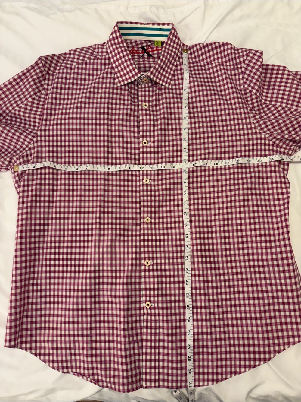 Robert Graham 2XL Tailored Fit Burgundy Plaid Button-Down Shirt